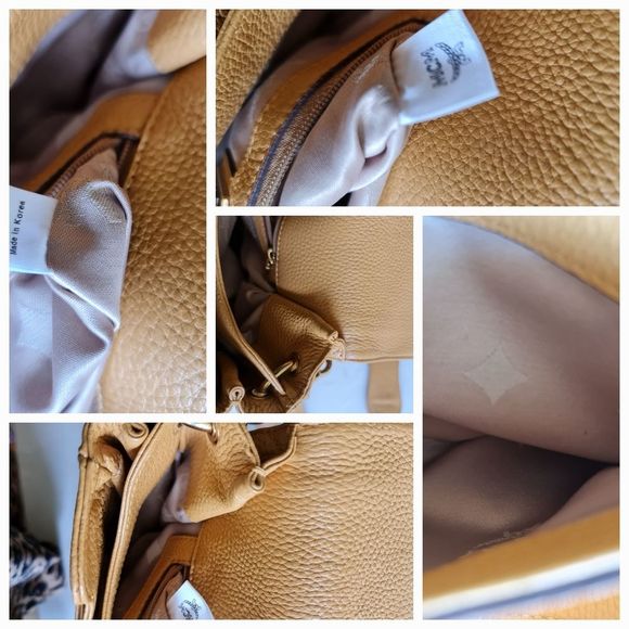 MCM 2 way Leather Shoulder Bag Mustard  Yellow - Picture 16 of 16